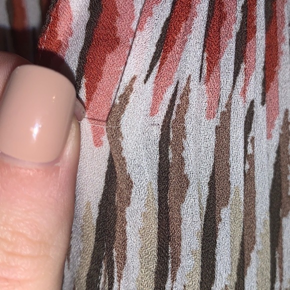 Lane Bryant Boho Accordion Pleat Collared V-Neck Button Down Shirt Size 18 - Picture 5 of 11